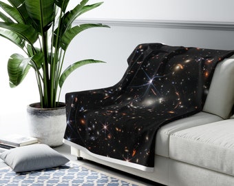 La prima coperta spaziale di Webb - Coperta calda NASA JWST - Coperta in velluto di peluche personalizzabile e accogliente - Regalo per gli amanti dello spazio - Regalo di compleanno