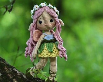 Crochet pattern for doll Fairy amigurumi PDF English