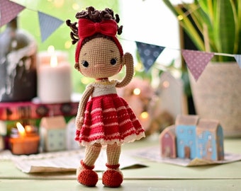 Crochet pattern for doll PDF English, Spanish  amigurumi