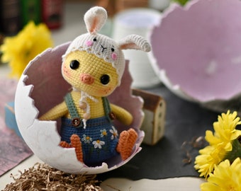 Crochet pattern for chiken PDF English amigurumi easter