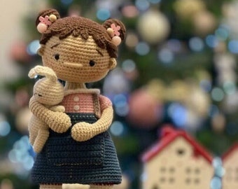 Crochet pattern for doll Little Polly, PDF English, Germany, Korean amigurumi