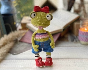 Crochet pattern for frog Klava, PDF English, Germany, France  amigurumi