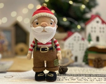 Crochet pattern for Santa Claus christmas toy, PDF English, France, Korean amigurumi