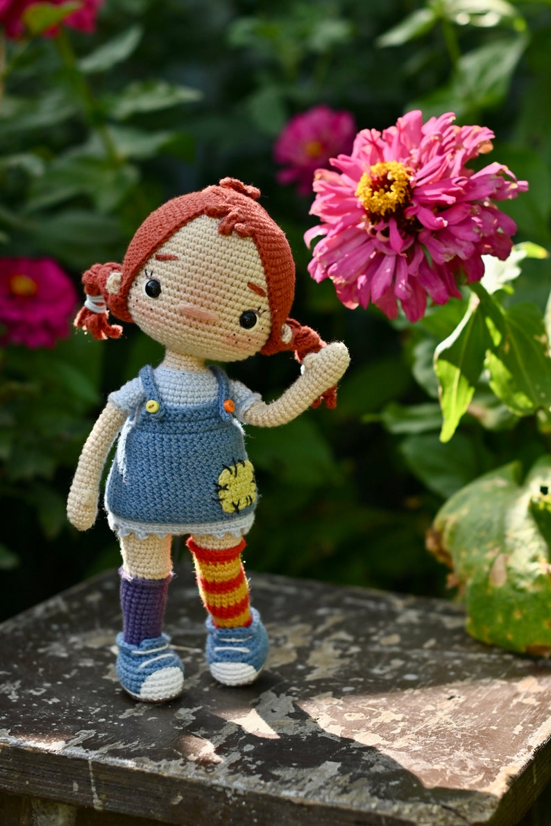 Crochet pattern for Pippi doll PDF English, Korean, France amigurumi image 6