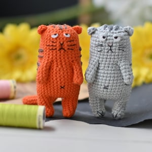 Virkmönster för katten Smoky leksaken, PDF engelska, amigurumi