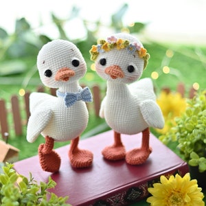 Crochet pattern for Duck PDF English amigurumi easter