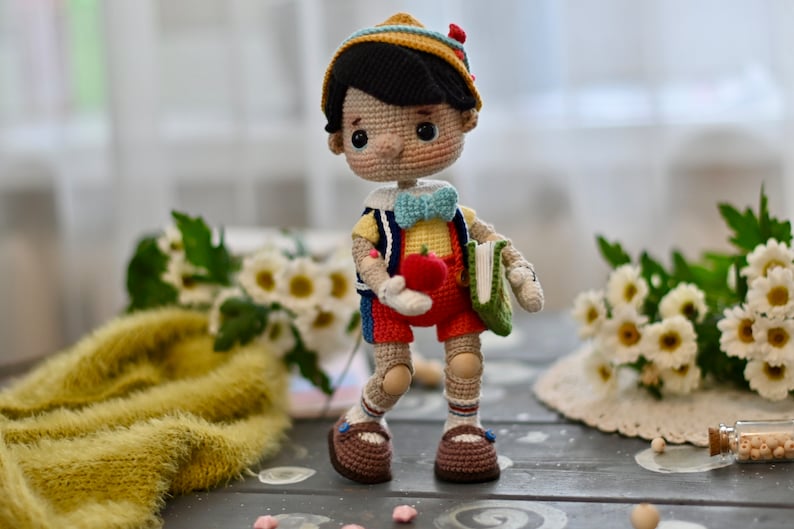 Patron au crochet pour Pinocchio PDF anglais amigurumi image 1