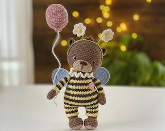 Haakpatroon voor Oliver de teddybeer, PDF Engels Spaans amigurumi