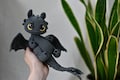 Crochet pattern for black dragon PDF English, Spanish, France amigurumi