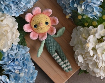 Wzór szydełkowy na lalkę Kwiat amigurumi PDF Angielski