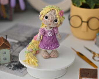 Wzór szydełkowy Księżniczka Roszpunka PDF Angielski amigurumi