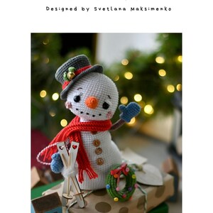 Crochet pattern for Snowman the christmas toy, PDF English, France amigurumi xmas image 3