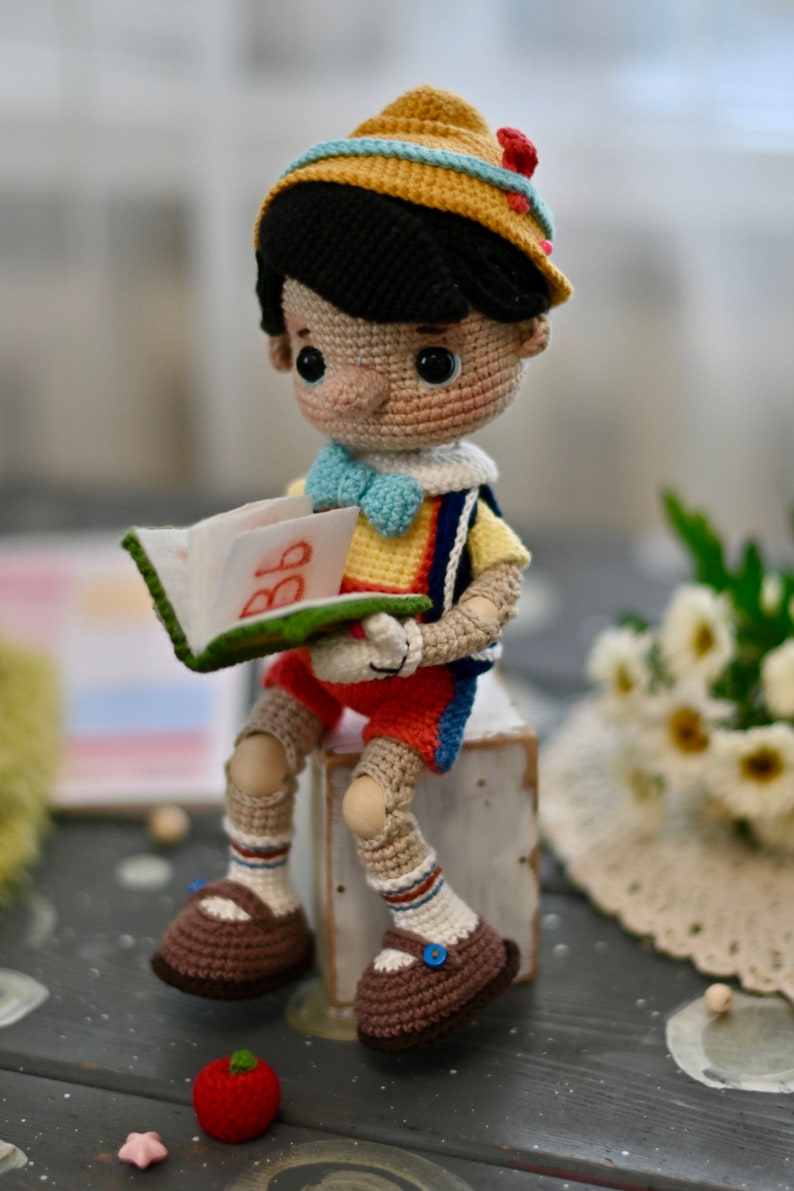 Patron au crochet pour Pinocchio PDF anglais amigurumi image 4
