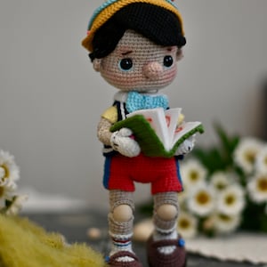 Crochet pattern for Pinocchio PDF English amigurumi image 3