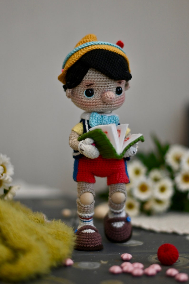 Crochet pattern for Pinocchio PDF English amigurumi image 3