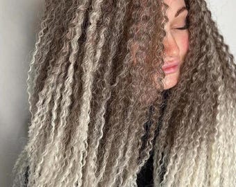Push-Up Dread Curls Set: High Volume DE Dreadlocks - Boho Multicolor Hair Extensions