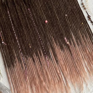 Handmade Nano Dreadlock Extensions – Crochet Open Loop, Goat Wool Ends