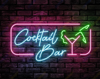 Cocktail Bar Led Neon Sign Cocktails Neon Sign Cocktail Bar neon sign Custom bar shop neon signs Home bar decor Bar decoration neon lights