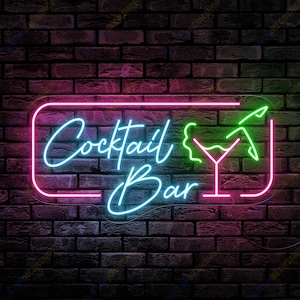 Cocktail Bar Led Neon Schild Cocktails Neon Schild Cocktail Bar Neon Schild Benutzerdefinierte Bar Shop Neon Schilder Home Bar Dekor Bar Dekoration Neonlichter