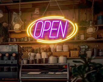 Neon Open Sign, Open Sign Led, Open Sign For Business, Open Sign Led Lights, Neon Bar Sign, We Are Open Sign, Custom Outdoor Neon Sign