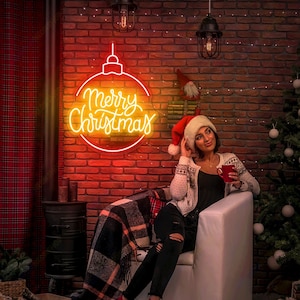 Merry Christmas Neon Sign Christmas Decor Light Christmas Led Sign Party Decoration Christmas Neon Sign Custom Neon Sign Christmas Gift
