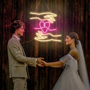 Hand der Liebe Neon Leuchtreklame Valentinstag Geschenk Valentinstag Leuchtreklame Herz Leuchtreklame Hand Neonlicht Leuchtreklame Wand Kunst Leuchtreklame Geschenk
