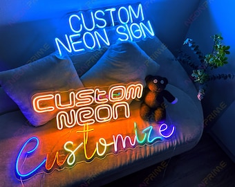 Letreros de neón LED flexibles personalizados para el hogar, decoración del dormitorio, letrero de neón estético personalizado, letrero de neón con nombre personalizado, regalos de cumpleaños