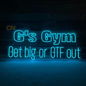 Custom Logo Gym Neon Sign, Gym Wall Decoration, Custom Quote for Gym Decor Led Sign, Workout Room Wall Decor, Gym Sign, Sports Room Sign