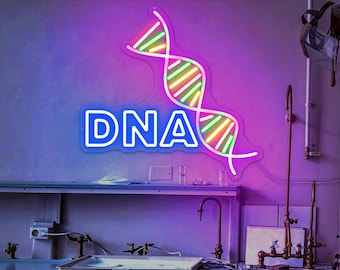 Custom Neon Sign LED Light, DNA Double Helix Neon Sign, Biology Science Gift, Science Art, Doctor Neon Sign, Perfect DNA Art for Your Space