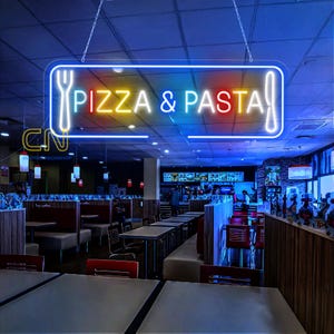 Pizza Pasta Shop Cafe Restaurant Shop Delivery Take Away Display LED Light Neon Sign Custom Pizza Shop Neon Sign Colorful Neon Logo Sign
