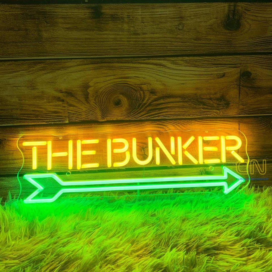 The Bunker Neon Sign, Custom Bunker Name Sign Christmas Gift Best Gift ...