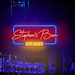 Outdoor Bar Sign, Halloween Decoration, Gift For Him, Custom Outdoor Bar Neon Sign, Personalized Bar Sign For Home Bar, Bar Decor Neon Sign