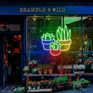 Plants neon sign Home Plants Sign  Potted LED Green Leaf Neon Light Plants lover sign Cactus neon sign Monstera leaf Flower Neon Sign