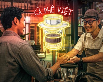 Ca Phe Viet Neon Sign, Led Sign For Coffee Shop Opening, Vietnamese Coffee Neon Light, Coffee Bar Sign, Vietnamese Neon Sign, Coffee Sign