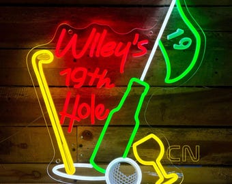 Custom Golf Name LED Neon Sign Golf Led Light Sport Neon Sign Golf Gift for Men Sport Lovers Gift UV Printing Led Sign Golf Club Decor