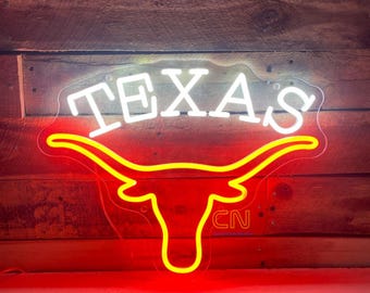 Longhorn Cow Neon Sign, Longhorn Head Skull Led Sign, Texas Neon Sign, Gift for Boyfriend, Animal Wall Art, Wall Decor, Living Room Decor