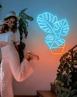 Monstera Leaf LED Neon Sign Plant Neon Sign Green Leaf Neon Sign