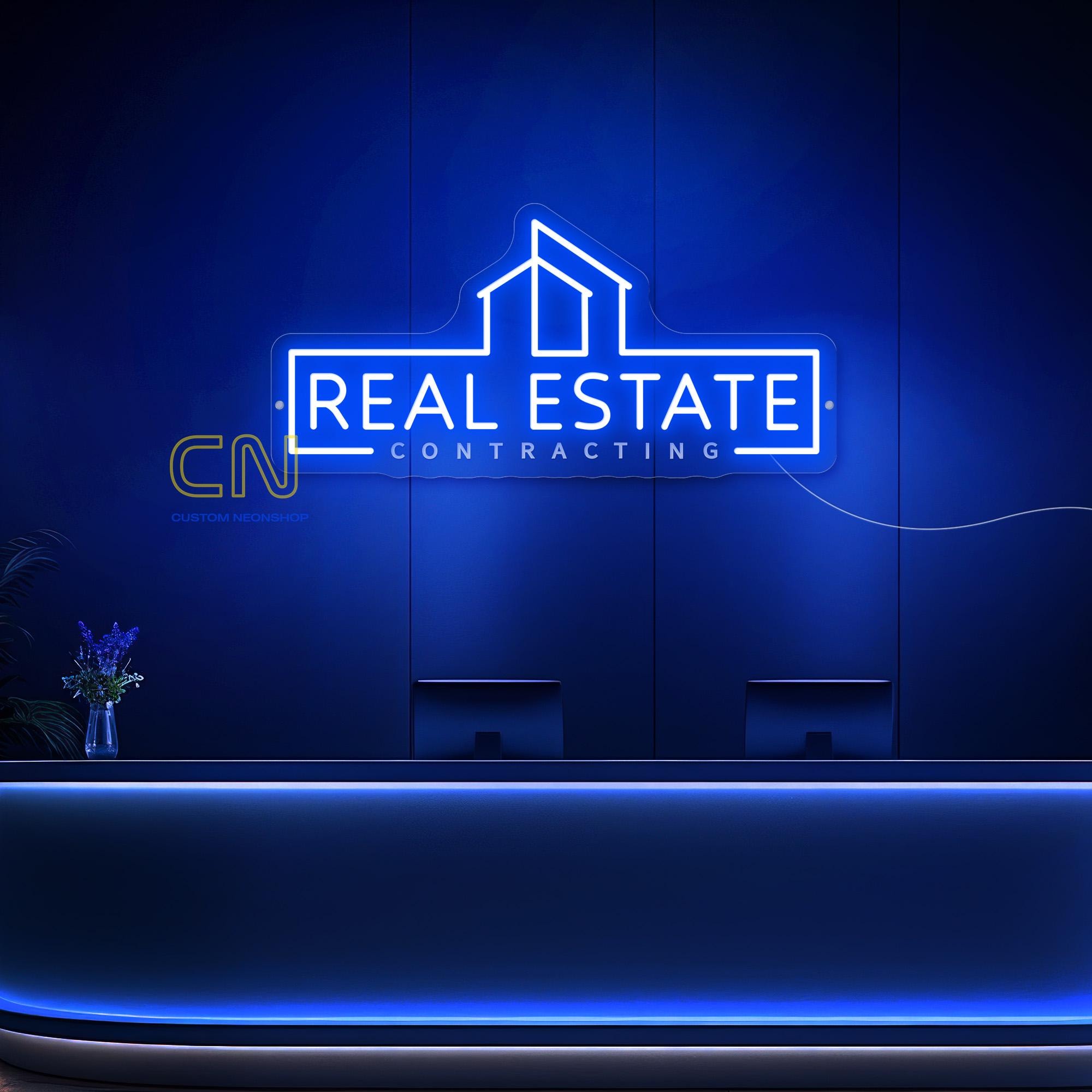 Custom Real Estate Neon Sign Personalised LED Neon Light Sign for Real ...