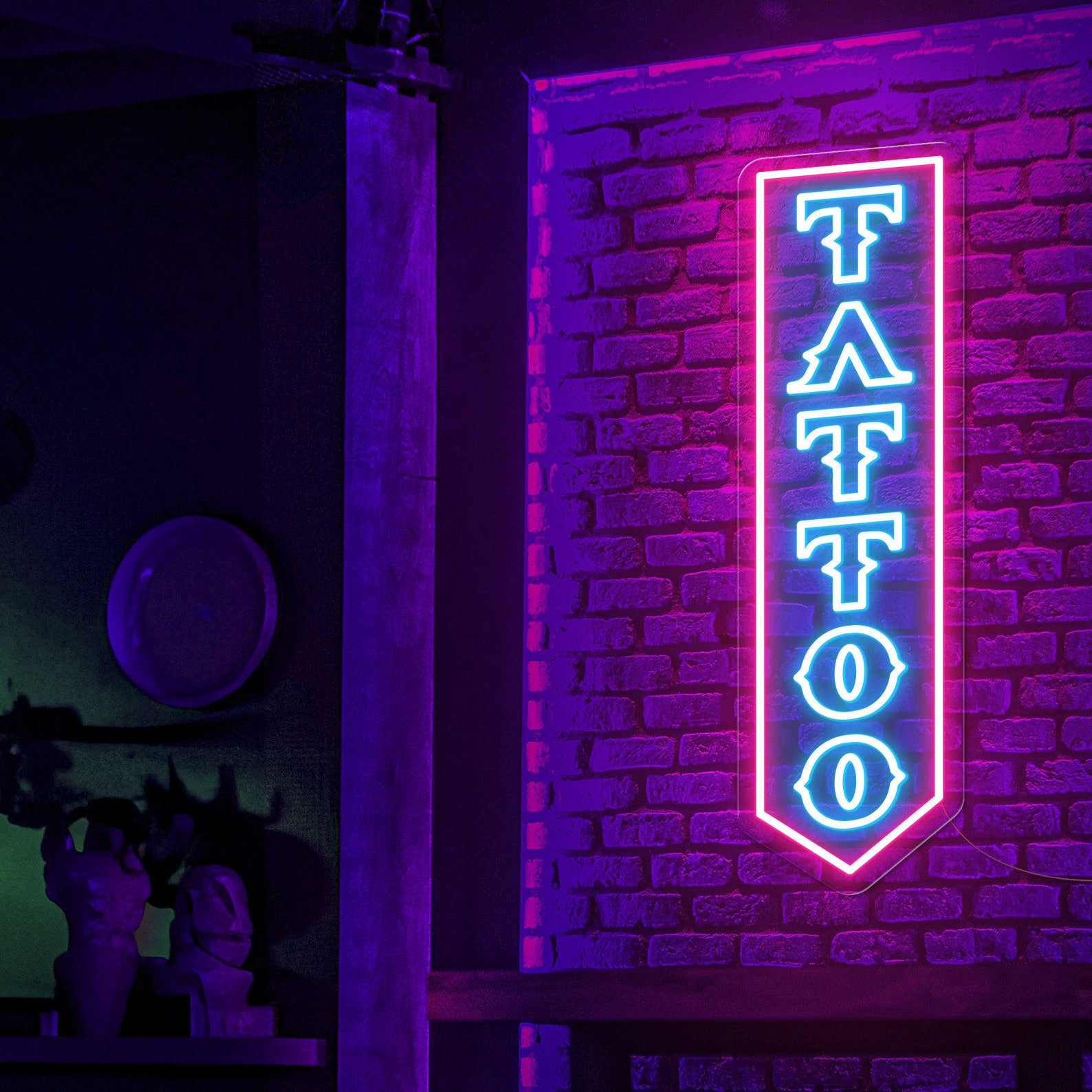 Tattoo Time LED Neon Sign for Your Studio, Tattoo Neon Sign, Tattoo ...