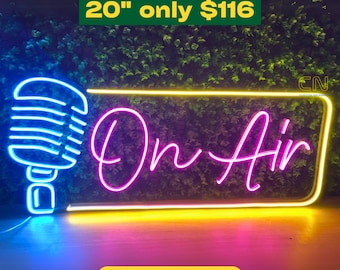 Insegna al Neon a LED Insegna al Neon Live On Air, Display per Sala in Streaming Live Decorazioni Personalizzate Luci al Neon a LED USB, Insegna