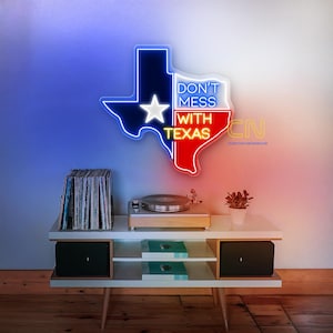 Benutzerdefinierte Texas Karte Wandkunst LED-Schild Personalisierte Texas State Name Zeichen Wohnkultur Geboren in Texas Dekoration Housewarming Geburtstag Texan Geschenke