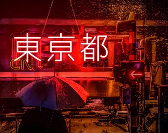 Tokyo Neon Sign, Japanese Neon Sign, Tokyo Japan Wall Art, Tokyo Travel Wall Sign, Tokyo Led Sign, Japanese Character Neon Sign, Asian Decor