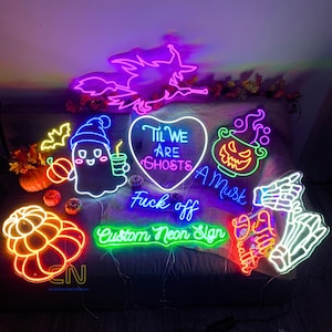 Benutzerdefinierte Herbst Herbst Leuchtreklame, Halloween-Dekoration, benutzerdefinierte Leuchtreklame, Halloween-LED-Schild, Herbst-Saison-Dekor-Zeichen, personalisiertes Herbst-Geschenk