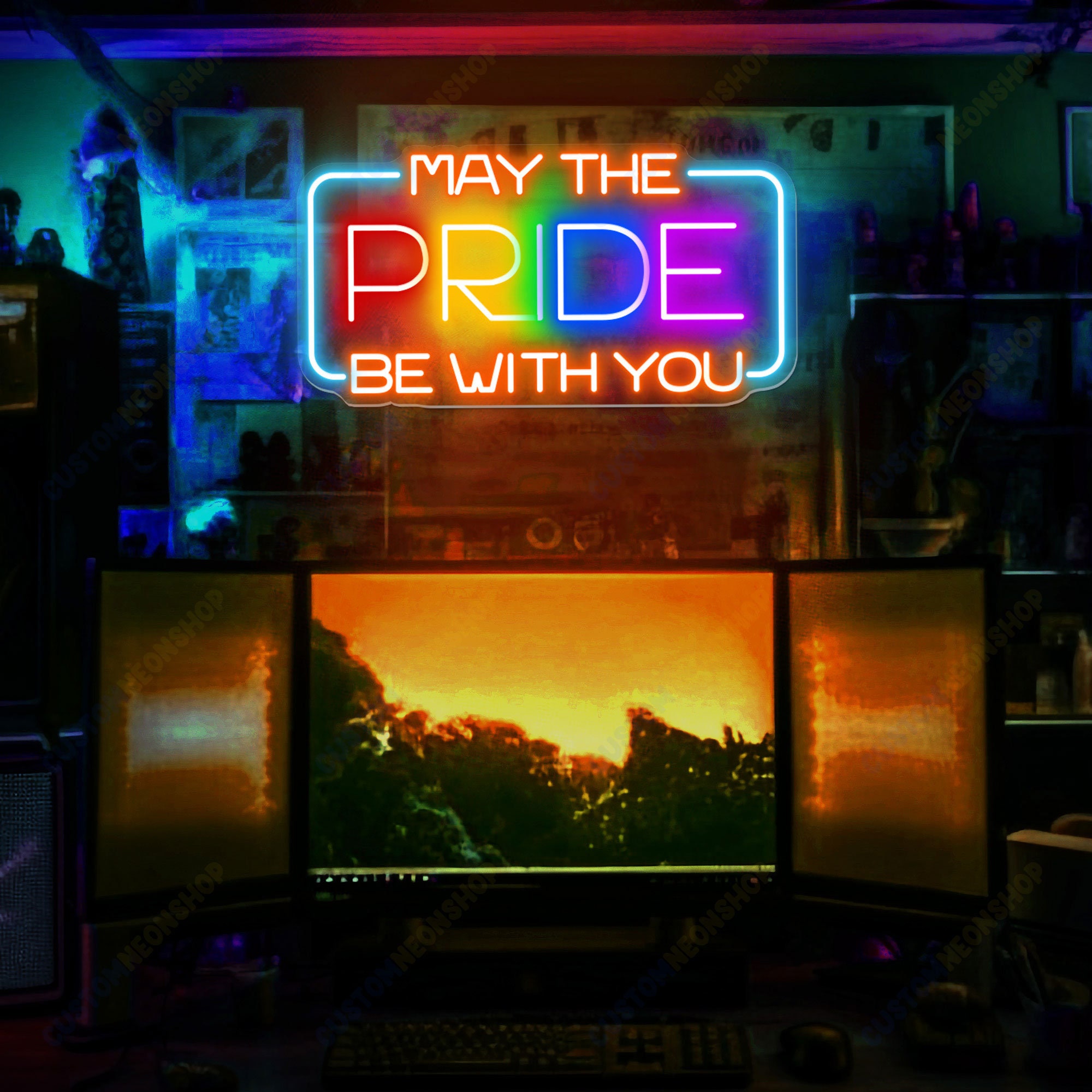 May the Pride Be With You Neon Sign, Pride Neon Sign, LGBTQ Pride Month ...
