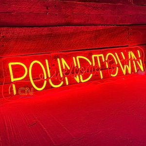 Welcome To Poundtown Neon Sign, Couple Bedroom Decor Sign, Master Bedroom Sign, Funny Wall Art Sign, Funny Bedroom Sign, Valentine Neon Sign