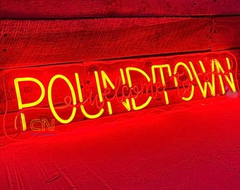 Welcome To Poundtown Neon Sign, Couple Bedroom Decor Sign, Master Bedroom Sign, Funny Wall Art Sign, Funny Bedroom Sign, Valentine Neon Sign