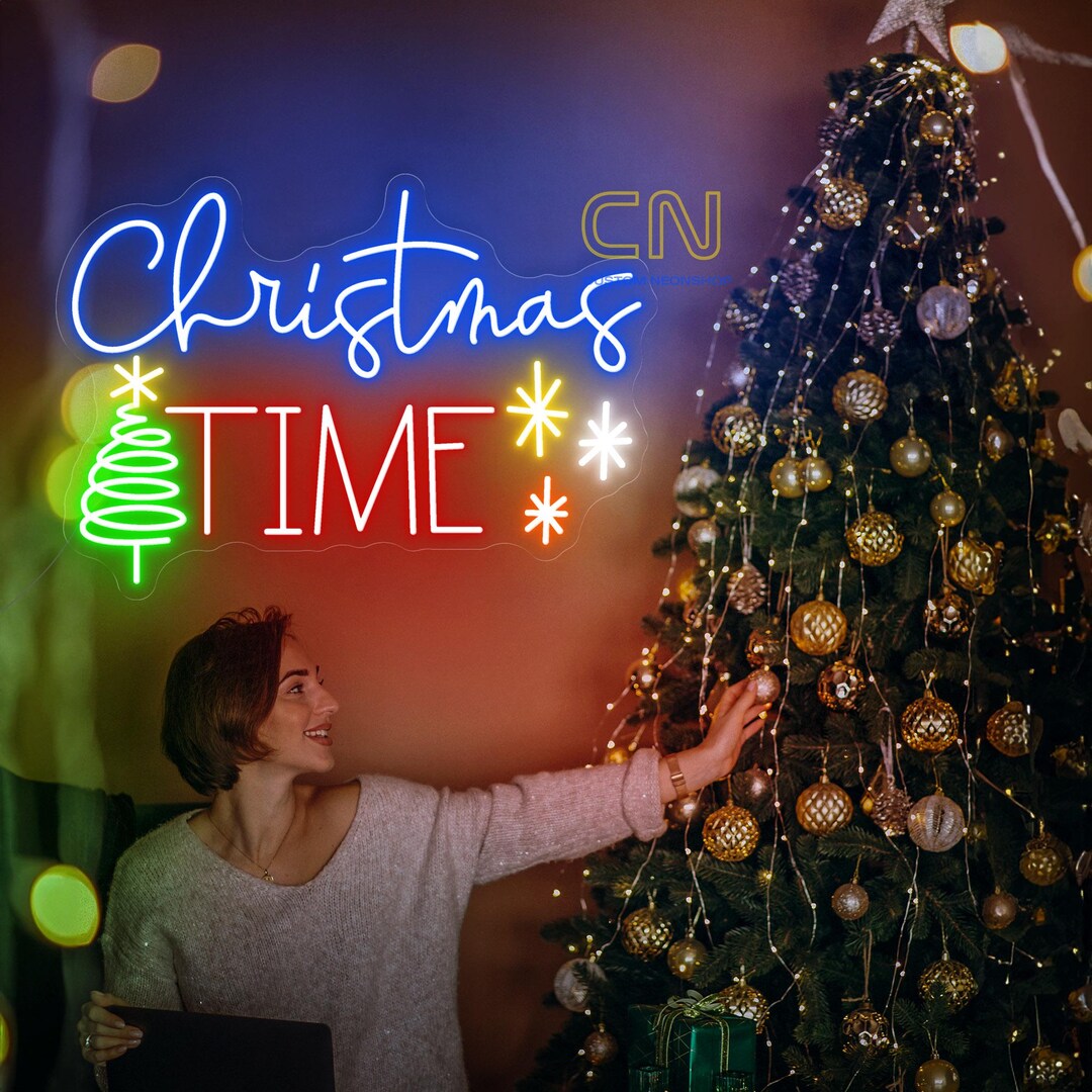 Christmas Time Neon Sign, Christmas Decor Sign, Christmas Neon Sign ...