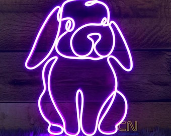 Bunny Cute Neon Sign, Bunny Easter Day Neon Led,Easter gift light, Bunny Lover Gift, Bunny neon, Neon Sign for Kid's Room, Easter Decor idea