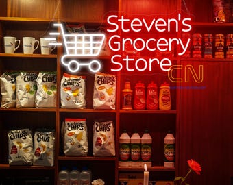 Grocery Sign Grocery Neon Sign Grocery Led Lights Kitchen Neon Sign Pantry Decors Custom Grocery Shop Store Sign Grocery Store Decoration
