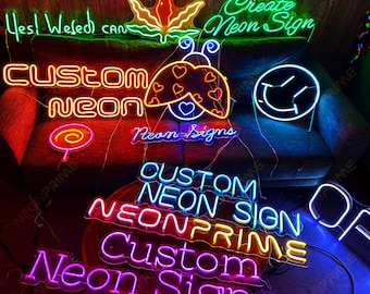 Enseignes au néon | Enseigne au néon personnalisée |  Cadeaux personnalisés | Panneaux de mariage | Nom de famille néon | Nom d'enfant néon LED | Décoration intérieure et murale